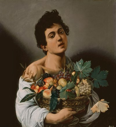 Giovane con un cesto di frutta, 1594 (dettaglio) da Michelangelo Merisi Caravaggio